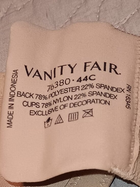 NEW Vanity Fair Lingerie® Beauty Back Back Smoother Full-Figure Bra Damask 44C - Picture 6 of 8